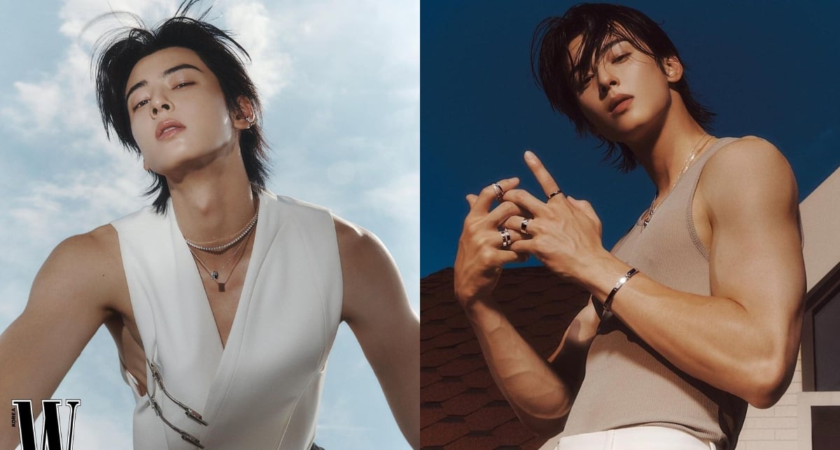 Cha Eun Woo de ASTRO llama la atención con su físico en forma en la última sesión de fotos de la revista 'W Korea'
