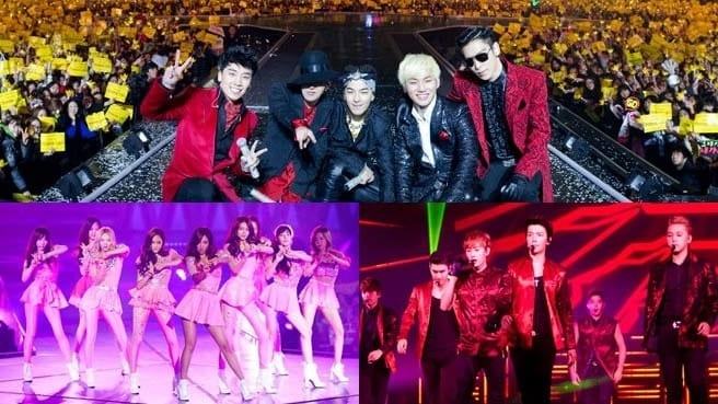 SNSD, Big Bang y Super Junior son los 3 representantes restantes de Kpop que aparecen en este gráfico.